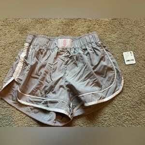 FP Movement by Free People Light Gray Athletic Shorts with White Trim